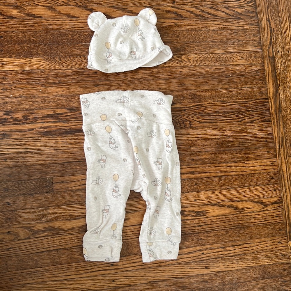 Winnie the pooh pants and hat set